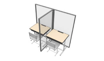COVID-19 Classroom Two Desk Dividers and Barriers