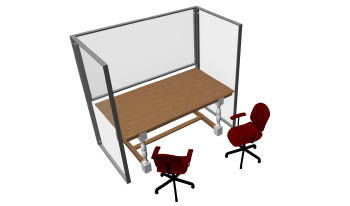 COVID-19 Courtroom Counsel Table Dividers and Barriers