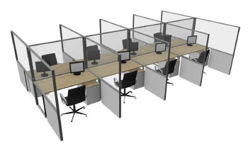 COVID-19 Cubicles Eight Desk Dividers and Barriers